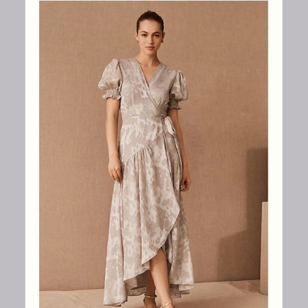BHLDN Biscayne Ruffle Wrap Dress Size XS